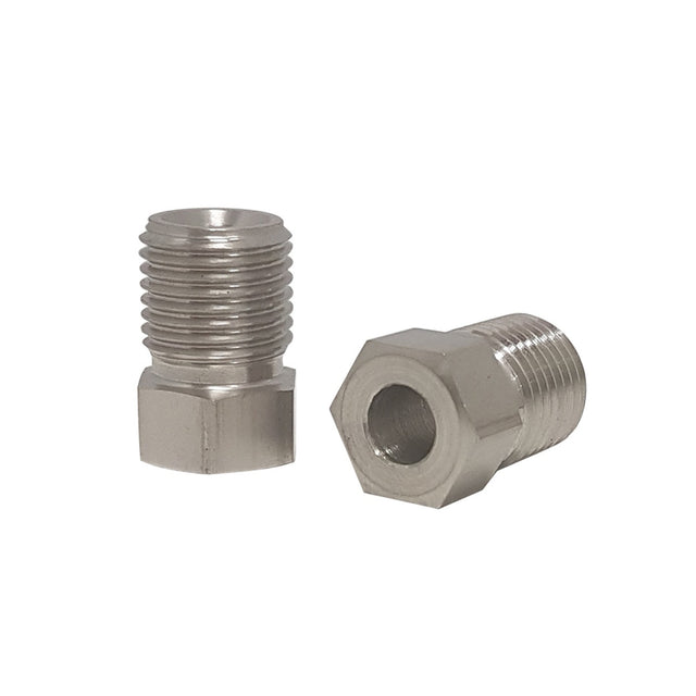 Proflow Brake Hard Line Tube Nut 10mm x 1.00mm Stainless, for 3/16 pipe, Qty 2 - PFE368 PFE368