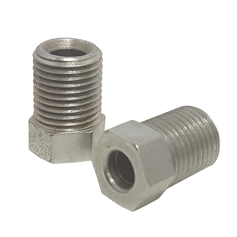 Proflow Brake Hard Line Tube Nut, M10 x 1.00mm, Steel, 3/16'' Pipe, Qty 2 - PFE369 PFE369