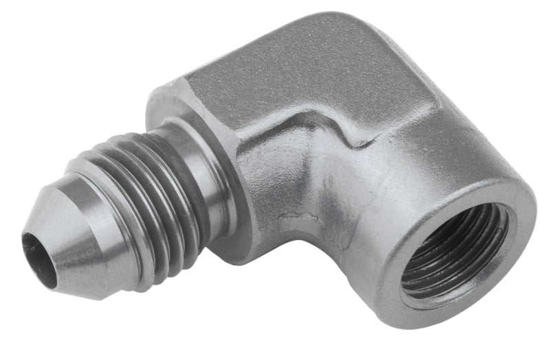 Proflow Female 90 Degree Adaptor 1/8in. NPT To Male -03AN, Silver - PFE373-03S PFE373-03S