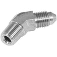 Proflow Stainless Steel 45 Degree To -03AN Male To 1/8” NPT - PFE382-03 PFE382-03