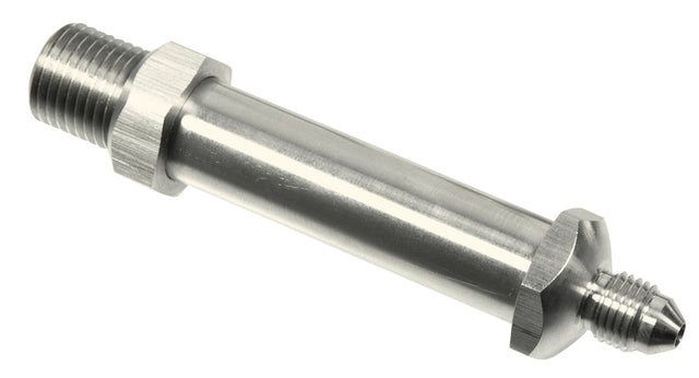 Proflow Chrome Through Frame Hose End Bulkhead 2.560 Max Rail Width, .560in Hole 1/8in. NPT id To -03AN Male, Sold In Pairs - PFE385-03CH PFE385-03CH