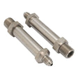 Proflow Stainless Steel Through Frame Hose End Bulkhead 2.560 Max Rail Width, .560in Hole 1/8in. NPT id To -03AN Male, Sold In Pairs - PFE385-03 PFE385-03