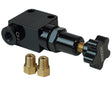 Proflow Billet Aluminium Brake Proportioning Valve, Knob Adjustment, 3/8''-24, Single Inlet/Outlet, Each - PFE386 PFE386