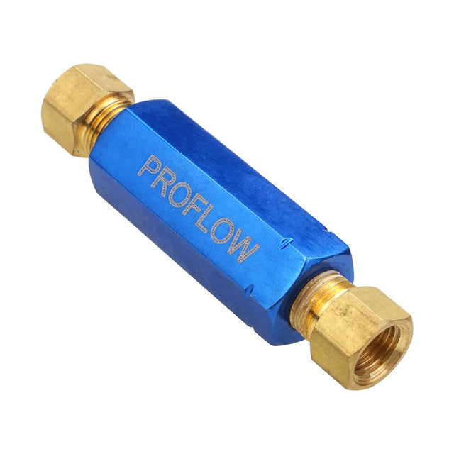 Proflow Residual Pressure Valve, Blue Anodised, 2 psi, Disc Brakes, 1/8 in. NPT Female Inlet/Outlet, Each - PFE392 PFE392
