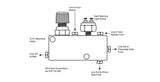 Proflow Adjustable Proportioning Valve Block , brake switch , Black Aluminium, Kit - PFE398