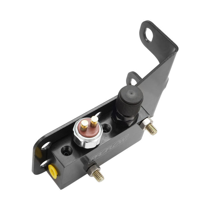 Proflow Adjustable Proportioning Valve Block , brake switch , Black Aluminium, Kit - PFE398