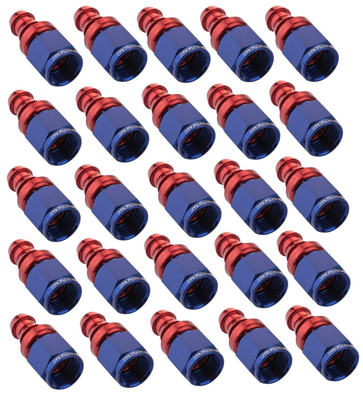 Proflow Bulk Straight Push Lock Hose End Barb 5/16'' To Female -06AN, 25pc - PFE401-05-25 PFE401-05-25
