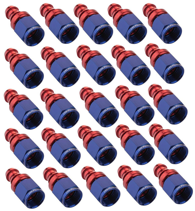 Proflow Bulk Straight Push Lock Hose End Barb 5/16'' To Female -06AN, 25pc - PFE401-05-25 PFE401-05-25