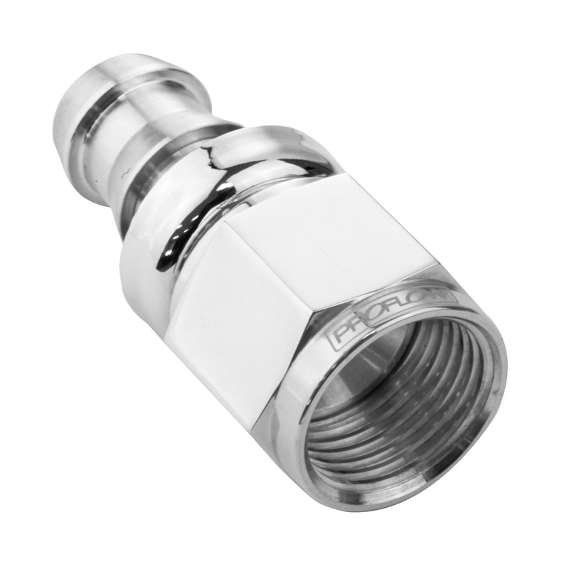 Proflow Straight Push Lock Hose End Barb 3/4'' To Female -12AN, Polished - PFE401-12HP PFE401-12HP