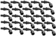 Proflow Bulk Pack 90 Degree Push On Hose End -08AN, 25pc, Black - PFE403-08BK-25 PFE403-08BK-25