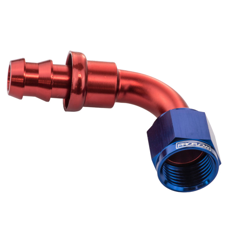 Proflow 90 Degree Push Lock Hose End Barb 1/2'' To Female -08AN - PFE403-08 PFE403-08