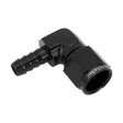 Proflow 3/8in. 90 Degree Barb Male Fitting To 06AN Female, Black - PFE413-06BK PFE413-06BK