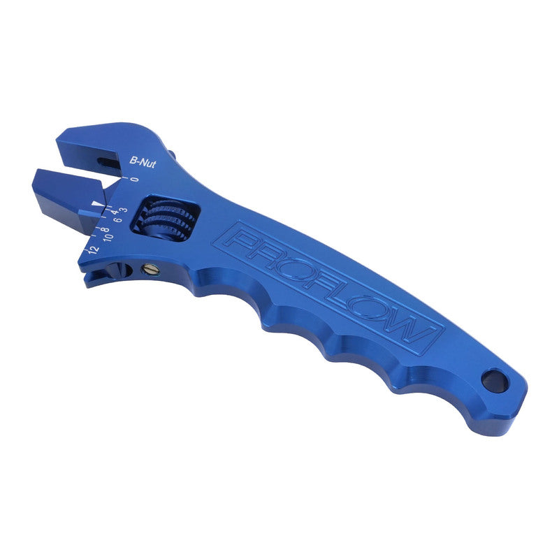 Proflow Billet Aluminium Adjustable AN Grip Wrench Spanner, Blue - PFE430-AG-BL PFE430-AG-BL