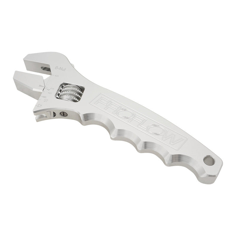 Proflow Billet Aluminium Adjustable AN Grip Wrench Spanner, Silver - PFE430-AG-SIL PFE430-AG-SIL