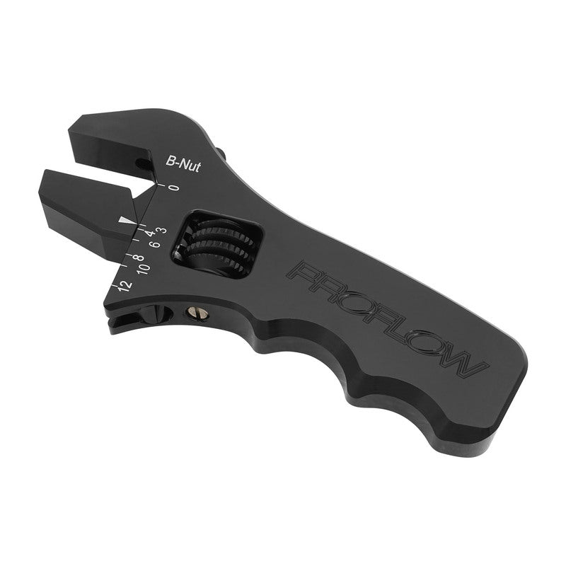 Proflow Billet Compact Adjustable AN Grip Wrench Spanner, Black - PFE430-AGSRT-BK PFE430-AGSRT-BK