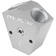 Proflow Fuel Block, Y-Type, Billet Aluminium, Red Anodised, 1/2in, in. NPT Female Inlet, 3/8 in. NPT Female Outlets, 1/8in. NPT Gauge Port - PFE451-10-08P PFE451-10-08P