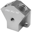 Proflow Billet AN Fuel Block -10AN In -08AN Out w/1/8in. NPT Port, Silver - PFE452-10-08P PFE452-10-08P