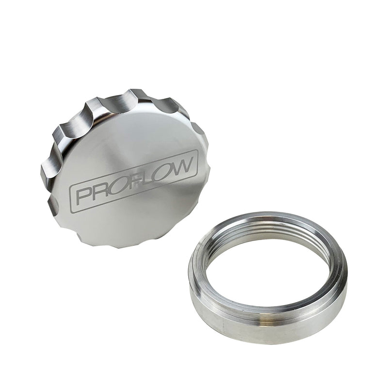 Proflow Weld On Female Bung & Male Cap Assembly Aluminium 1in, Natural - PFE460-16 PFE460-16