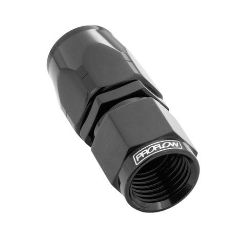 Proflow Fitting Hose End Straight Full Flow -06AN, Black - PFE501-06BK PFE501-06BK
