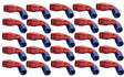 Proflow Bulk Pack Cutter Hose End 90 Degree -06AN, Blue/Red, 25pc - PFE503-06-25 PFE503-06-25