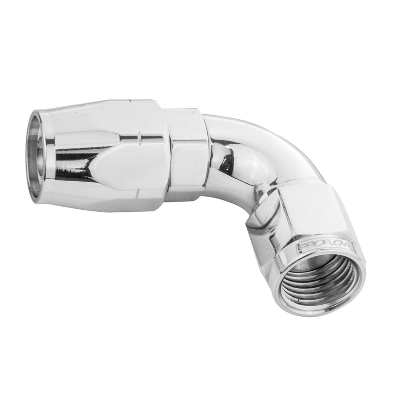 Proflow Fitting Hose End 90 Degree Full Flow -06AN, Polished - PFE503-06HP PFE503-06HP