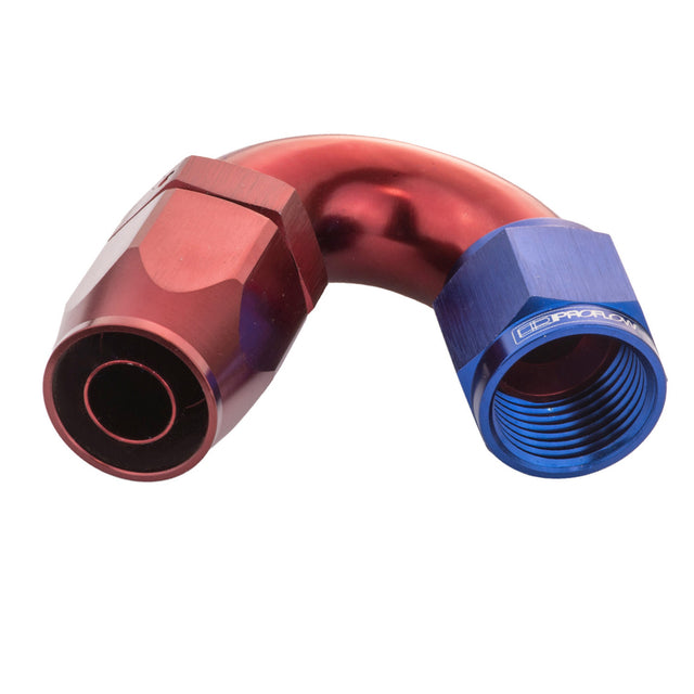Proflow Fitting Hose End 120 Degree Full Flow -16AN, Blue/Red - PFE504-16 PFE504-16