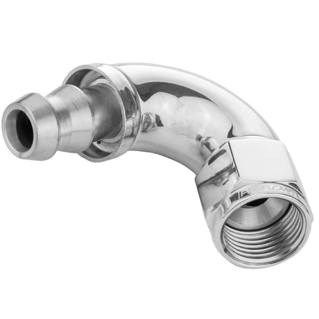 Proflow 120 Degree Fitting Hose End Full Flow Barb to Female -10AN, Polished - PFE514-10HP PFE514-10HP