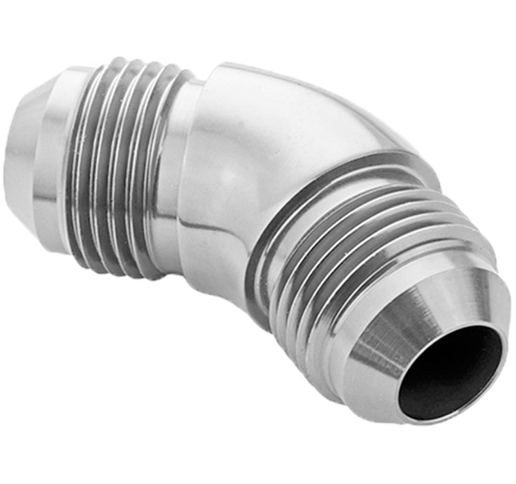 Proflow 45 Degree Union Flare Adaptor Fitting -08AN, Polished - PFE527-08HP