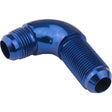 Proflow 90 Degree Male Fitting Bulkhead Adaptor -06AN, Blue - PFE533-06 PFE533-06
