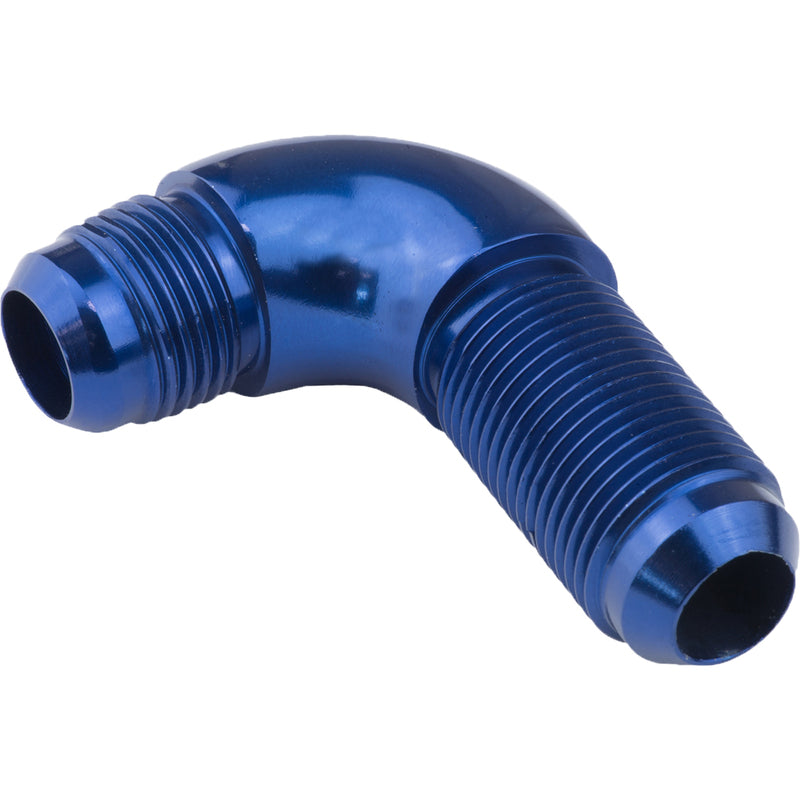 Proflow 90 Degree Male Fitting Bulkhead Adaptor -10AN, Blue - PFE533-10 PFE533-10