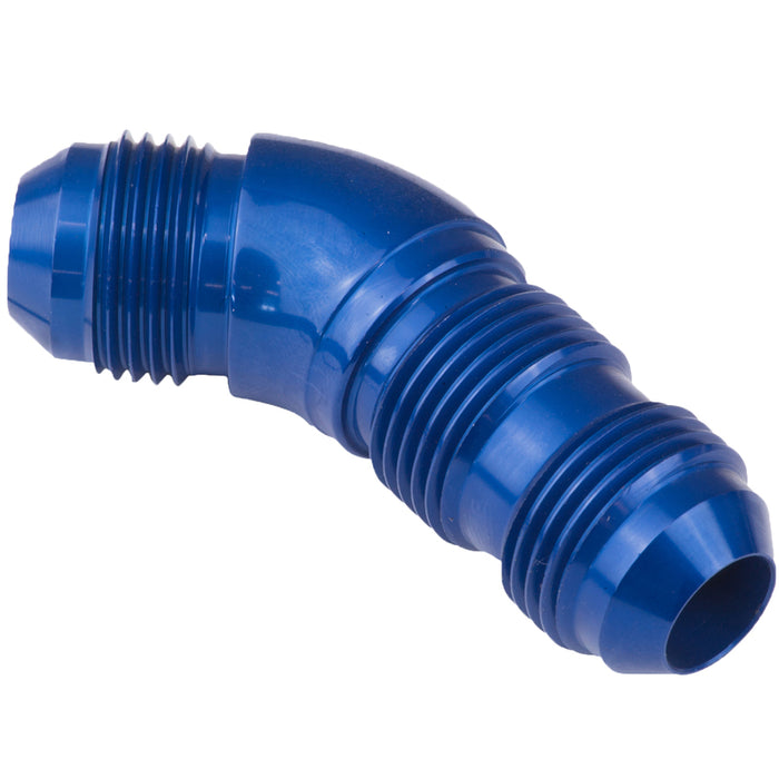 Proflow 45 Degree Male Fitting Bulkhead Adaptor -10AN, Blue - PFE537-10