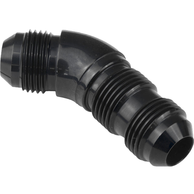 Proflow 45 Degree Male Fitting Bulkhead Adaptor -12AN, Black - PFE537-12BK PFE537-12BK