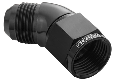 Proflow 45 Degree Full Flow Adaptor Male To Female -12AN, Black - PFE542-12BK PFE542-12BK