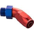 Proflow 45 Degree Fitting Hose End -12AN Orb Male To -12AN, Blue/Red - PFE544-12-12 PFE544-12-12