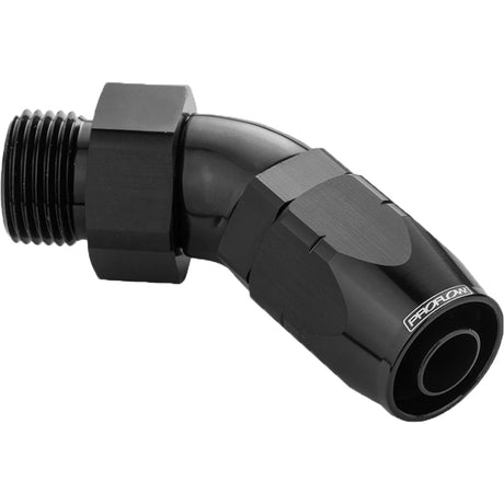 Proflow 45 Degree Fitting Hose End -16AN Orb Male To -16AN, Black - PFE544-16-16BK PFE544-16-16BK
