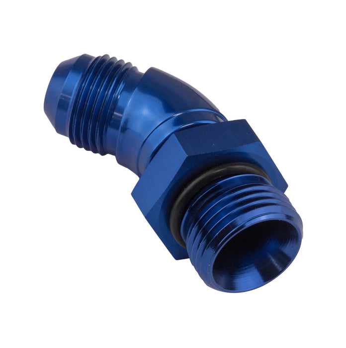 Proflow 45 Degree Male Fitting Orb Hose End To -04AN, Blue - PFE563-04