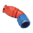 Proflow 45 Degree Fitting Hose End AN8 Suit PTFE Hose, Red/Blue - PFE572-08RB PFE572-08RB