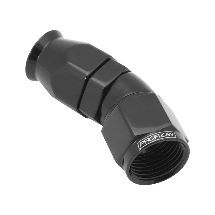 Proflow 30 Degree Fitting Hose End AN4 Suit PTFE Hose, Black - PFE577-04BK