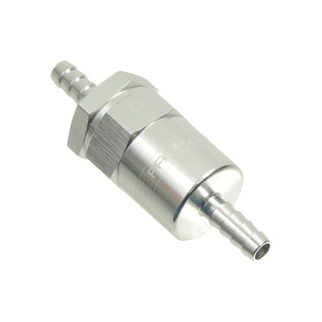 Proflow Billet Inline Aluminium Fuel Filter 3/8in. Barb Silver 30 Micron - PFE610-06P PFE610-06P