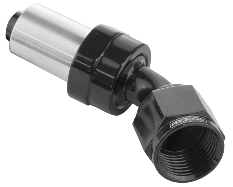Proflow Crimp Hose End 45 Degree -12AN, Black - PFE652-12 PFE652-12