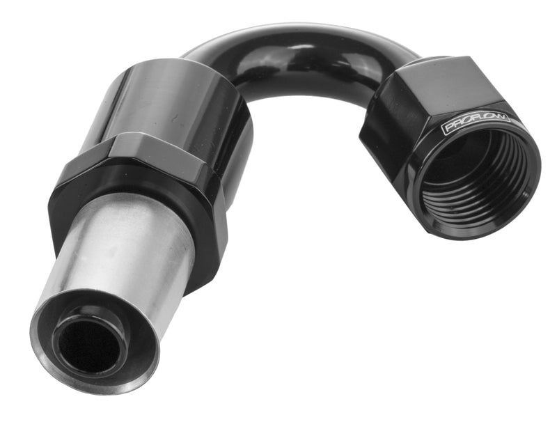Proflow Crimp Hose End 150 Degree -08AN, Black - PFE655-08 PFE655-08