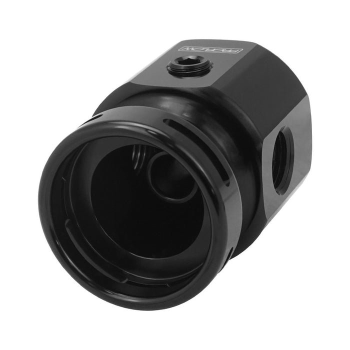 Proflow Bosch Fuel Regulator Adaptor, AN6 ORB Ports, 1/8'' NPT Port, Inline, Black - PFE659BK