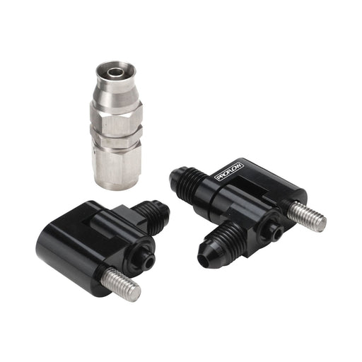 Proflow Engine Steam Line Vent Kit, Holden Commodore LS1/LS2/LS3, 2 Port, Black PTFE Stainless Steel Braid - PFE662-LSKIT2