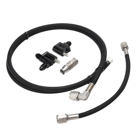 Proflow Engine Steam Line Vent Kit, Holden Commodore LS1/LS2/LS3, 2 Port, Black PTFE Stainless Steel Braid - PFE662-LSKIT2 PFE662-LSKIT2