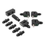 Proflow Engine Steam Line Vent Kit, Holden Commodore LS1/LS2/LS3, 4 Port, Black PTFE Stainless Steel Braid - PFE662-LSKIT4