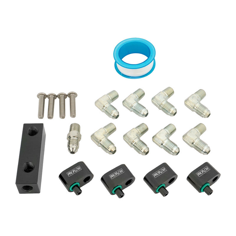 Proflow Engine Steam Line Vent Kit, Holden Commodore LS1/LS2/LS3, 4 Port, Stainless Steel Hardlines, Kit - PFE662-LSKIT