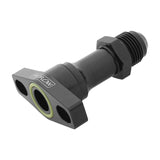Proflow Adapter, Turbo Oil Drain, 70mm Long, 38-44mm GT Aluminium Adaptor, -08AN Female, Black - PFE675BK-L