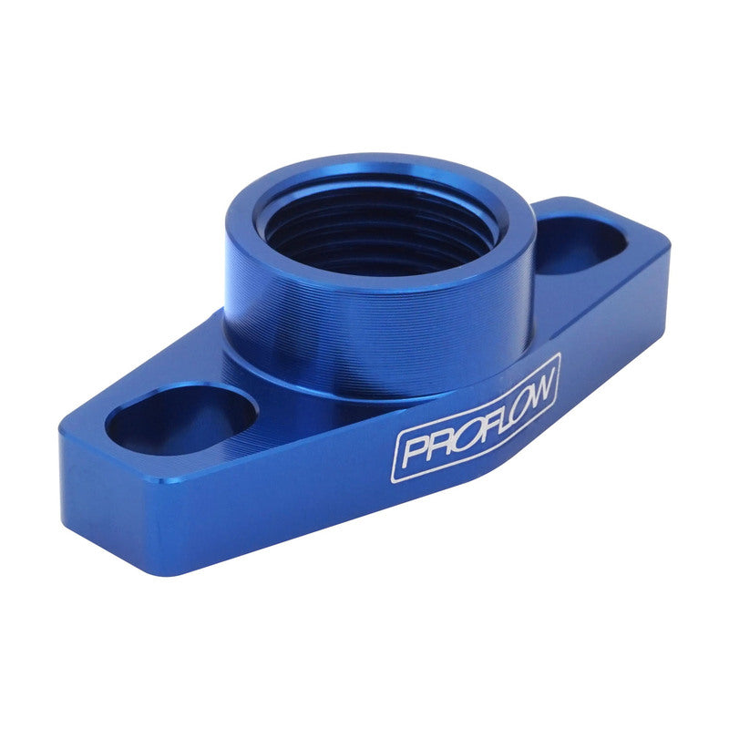 Proflow Adapter, Turbo Oil Drain, 38-44mm GT Aluminium Adaptor, -08AN Female, Blue - PFE675 PFE675