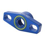 Proflow Adapter, Turbo Oil Drain, 38-44mm GT Aluminium Adaptor, -08AN Female, Blue - PFE675