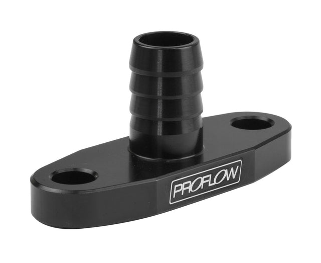 Proflow Adapter, Turbo Oil Drain, 52mm T3/T4 Aluminium Adaptor 5/8in. Barb Black - PFE678BK PFE678BK